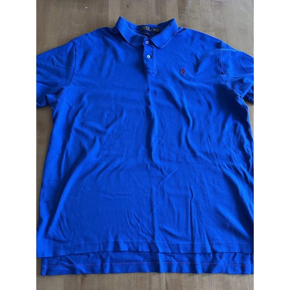 Polo Ralph Lauren Men's XXL Royal Blue 100% Cotton Polo Embroidered Pony Logo